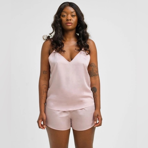 NWT Ettitude Sateen Shortie Rose size Large - Picture 1 of 3